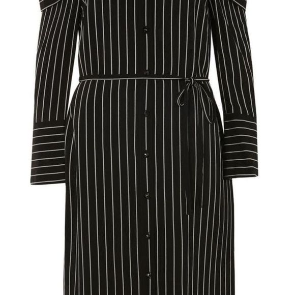 Topshop Pinstripe Midi Shirtdress - Picture 3 of 6